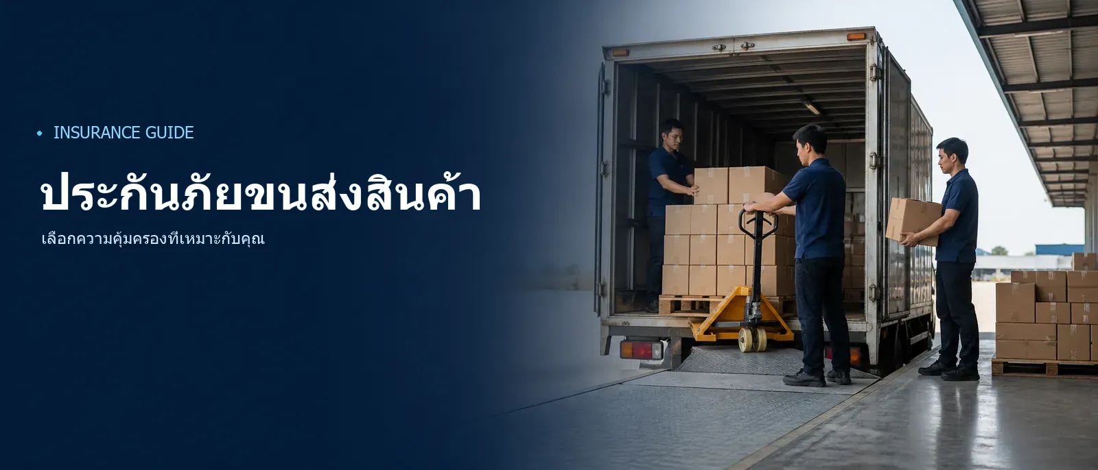 ภาพประกอบประกันภัยขนส่งสินค้า